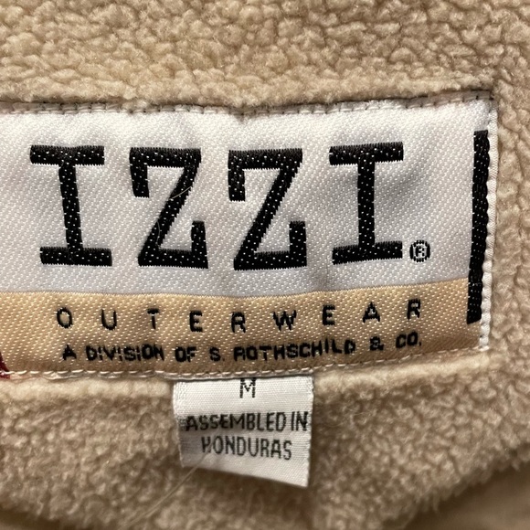 Rothschild Plush women’s M IZZI hooded‎ coat Cream zipper w/drawstring waist - Picture 5 of 8